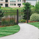 Freedom Concord/New Haven 7-ft H x 2-in W Black Aluminum Decorative End Fence Post
