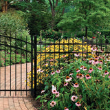 Freedom Providence 6-ft H x 2-in W Black Aluminum Spaced Picket Pressed-point Decorative Gate Fence Post