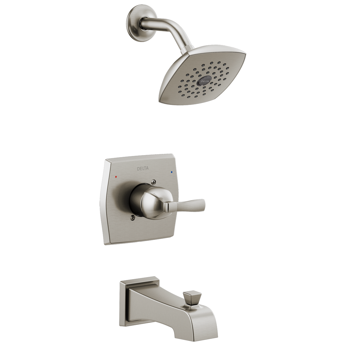 Delta Flynn Stainless 1-Handle Bathtub and Shower Faucet with Valve