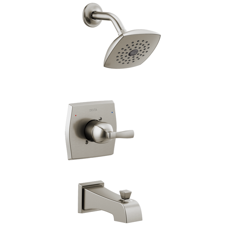Delta Flynn Stainless 1-Handle Bathtub and Shower Faucet with Valve