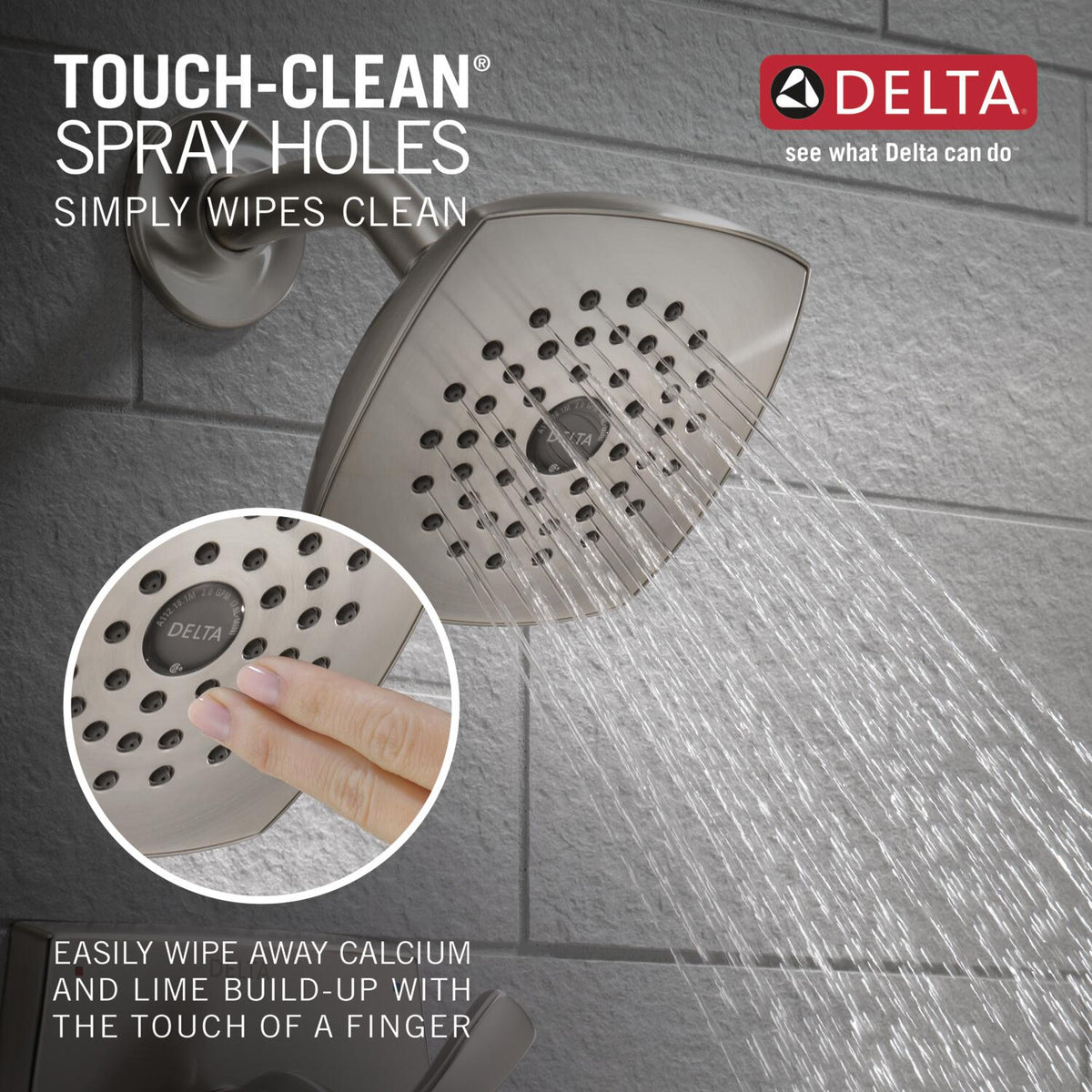 Delta Flynn Stainless 1-Handle Bathtub and Shower Faucet with Valve