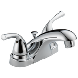 Delta Foundations Chrome 2-Handle 4-in Centerset WaterSense Bathroom Sink Faucet with Drain, B2515LF-PPU-ECO