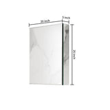 Forclover MA 20-in x 26-in Surface Mount Silver and Black Mirrored Soft Close Medicine Cabinet