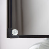 Forclover MA 20-in x 26-in Surface Mount Silver and Black Mirrored Soft Close Medicine Cabinet