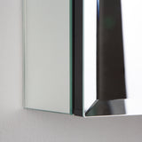 Forclover MA 20-in x 26-in Surface Mount Silver and Black Mirrored Soft Close Medicine Cabinet