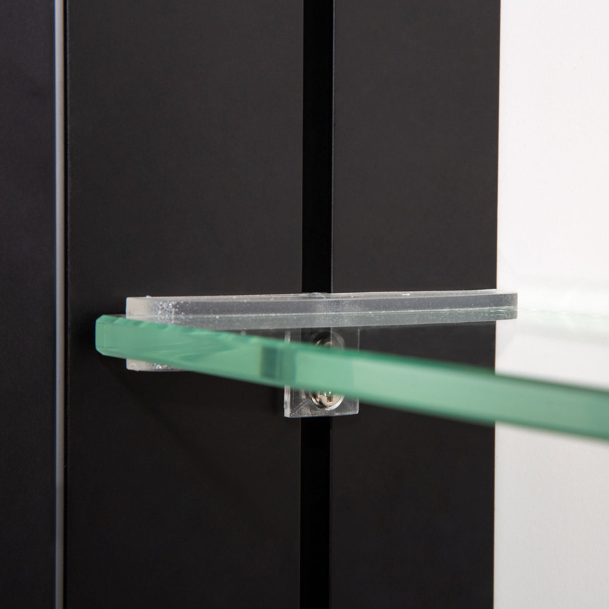 Forclover MA 20-in x 26-in Surface Mount Silver and Black Mirrored Soft Close Medicine Cabinet