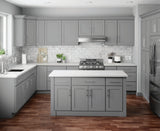 RELIABILT Overlake 21-in W x 34.5-in H x 24-in D Gray 1-Drawer Base Ready To Assemble Plywood Cabinet (Recessed Panel Shaker Door Style)