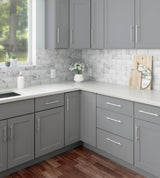 RELIABILT Overlake 21-in W x 34.5-in H x 24-in D Gray 1-Drawer Base Ready To Assemble Plywood Cabinet (Recessed Panel Shaker Door Style)