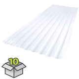 SUNTUF 2-ft x 6-ft Corrugated Clear Polycarbonate Roof Panel, 10-Pack