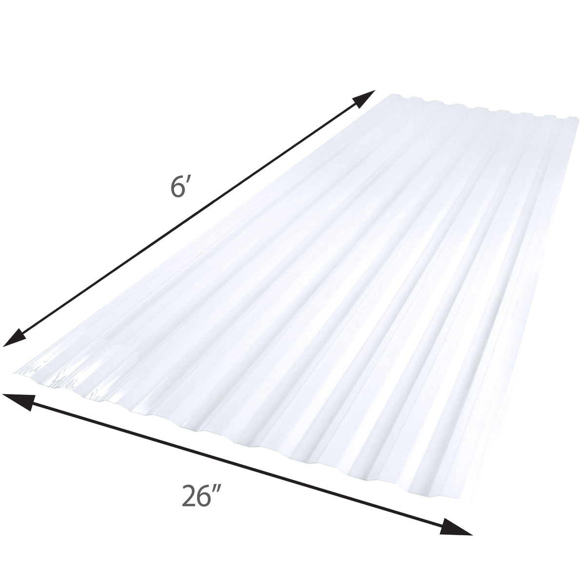 SUNTUF 2-ft x 6-ft Corrugated Clear Polycarbonate Roof Panel, 10-Pack