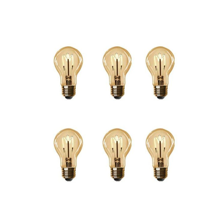 Feit Electric 40-Watt Equivalent AT19 Dimmable Amber Glass Vintage Edison LED Light Bulb with H Shape Filament Warm White (6-Pack)