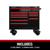 CRAFTSMAN V-Series 41-Inch Rolling Tool Cabinet with 11 Drawers - Black
