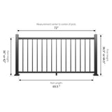 Fiberon CitySide Contemporary Matte Finish Aluminum Deck Rail Kit
