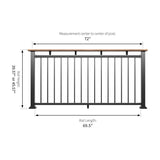 Fiberon 8-ft Black Aluminum Rail Bracket