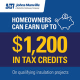 Johns Manville R-30 Unfaced Fiberglass Roll Insulation, 31.25-sq ft (15-in W x 25-ft L) – B390