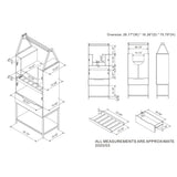 Furniture of America 7-Bottle Vintage Gray Oak Composite Wine Cabinet