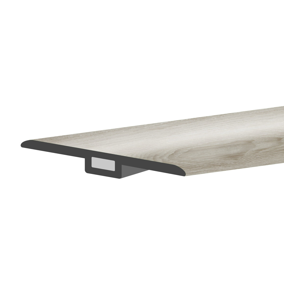 Lucida USA Silver Grey 2-in T x 3-in W x 48-in L Vinyl Floor T-moulding