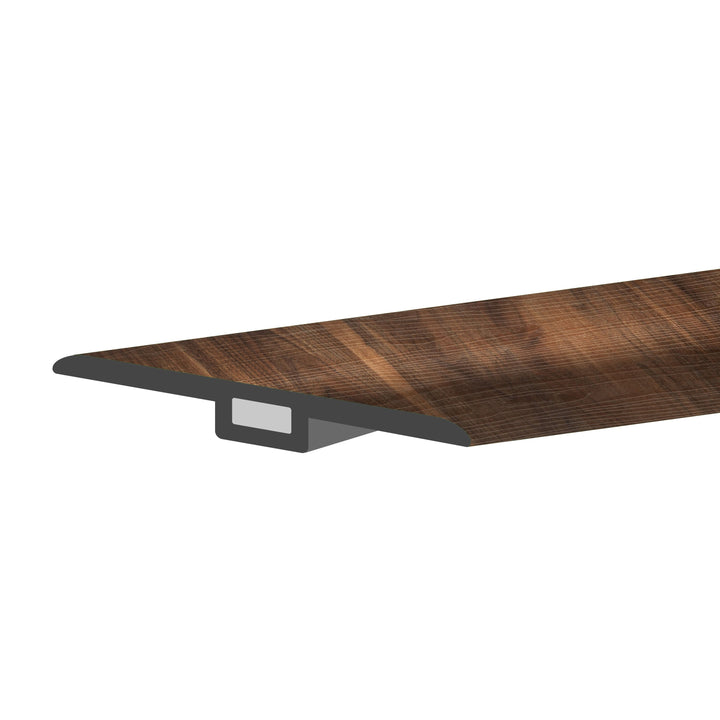 Lucida USA Angled Walnut 2-in T x 3-in W x 48-in L Vinyl Floor T-moulding