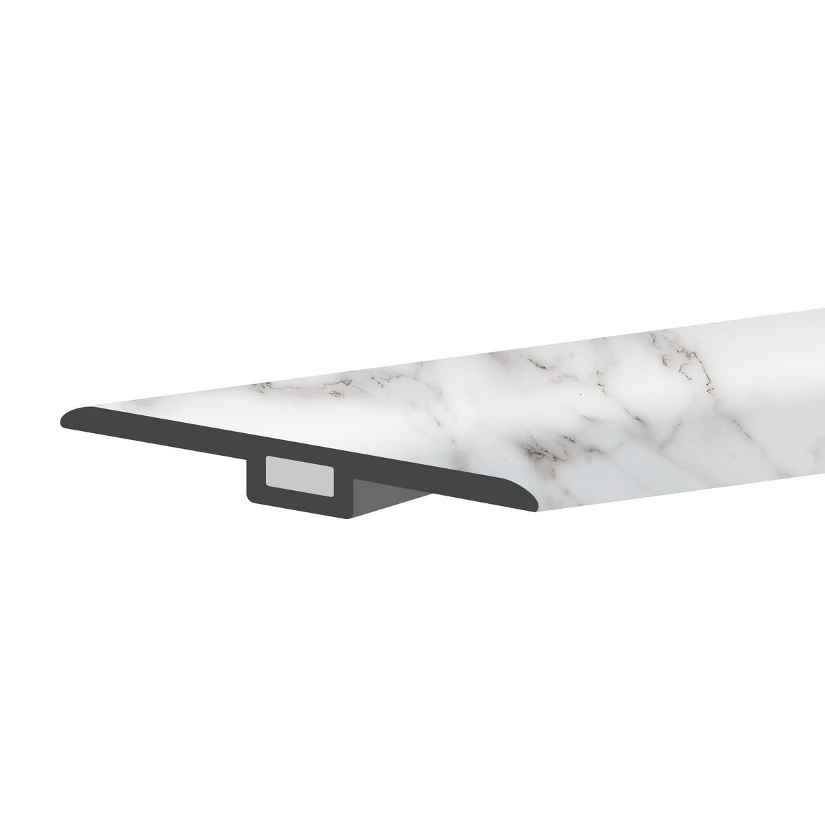 Lucida USA GlueCore T-moulding Whitestone 0.27-in T x 1.75-in W x 48-in L Vinyl T-moulding