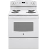 GE 30-in 4-Element 5.0-cu ft Self-Cleaning Freestanding Electric Range (White)