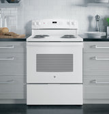 GE 30-in 4-Element 5.0-cu ft Self-Cleaning Freestanding Electric Range (White)