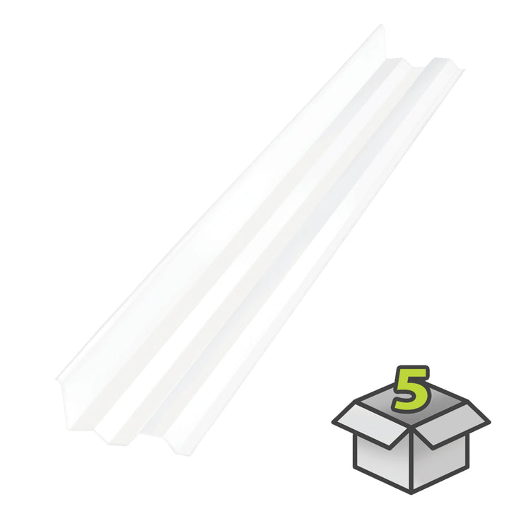 SUNTUF 5-Pack 7-in x 50-in Clear Plastic Roof Panel Ridge Caps