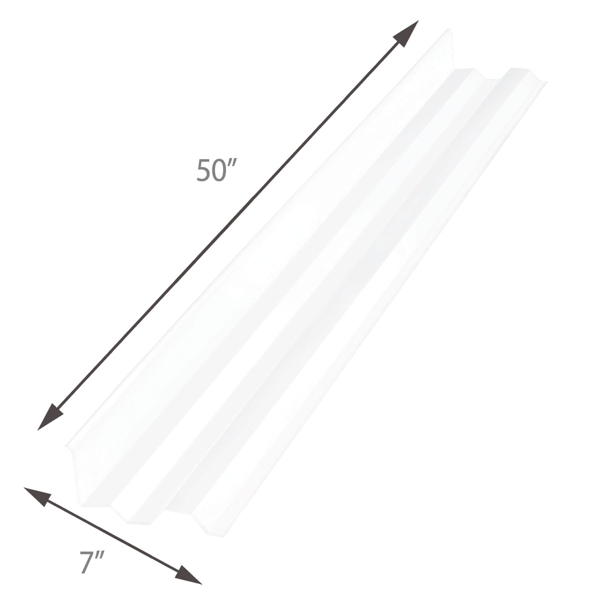 SUNTUF 5-Pack 7-in x 50-in Clear Plastic Roof Panel Ridge Caps