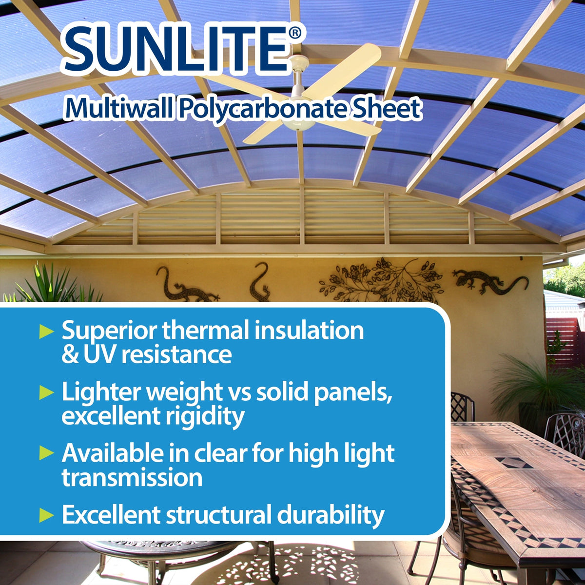 Sunlite 2-ft x 4-ft Corrugated White Opal Polycarbonate Roof Panel, 5-Pack