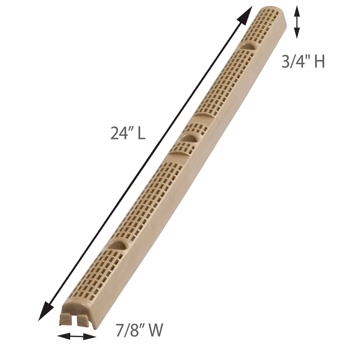 Palram 10-Pack Cross-Link Polyethylene Solid Roof Panel Closure Strips, 24-in Beige