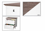 Saint Birch Finley White, Drift Wood Office Cabinet