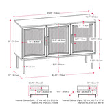 CorLiving Emmett Light Wood Grain Finish Sideboard Buffet