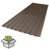 SUNTUF 2-ft x 6-ft Corrugated Bronze Polycarbonate Roof Panels, 10-Pack