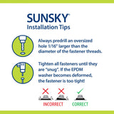 SUNSKY 2-ft x 6-ft Corrugated Clear Polycarbonate Roof Panels, 5-Pack