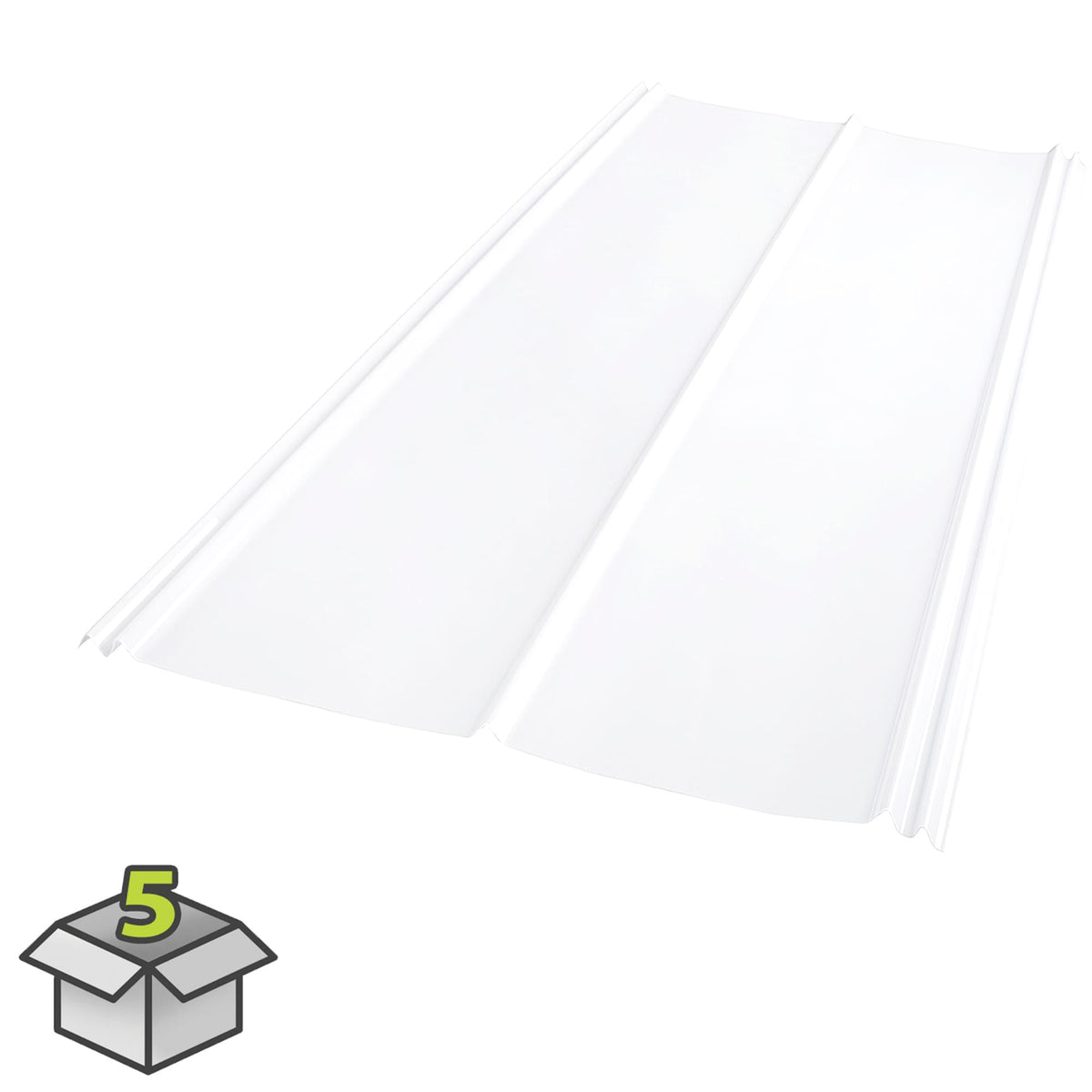 SUNSKY 2-ft x 6-ft Corrugated Clear Polycarbonate Roof Panels, 5-Pack