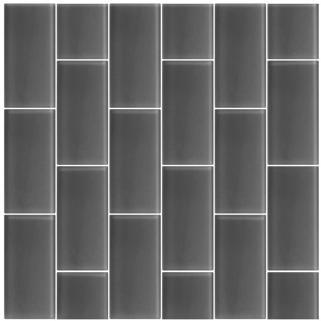 Apollo Tile (Sample) Wall Tile Ash Gray 3-in x 6-in Matte Glass Subway Wall Tile