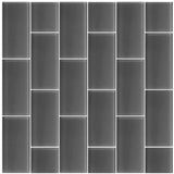 Apollo Tile (Sample) Wall Tile Ash Gray 3-in x 6-in Matte Glass Subway Wall Tile