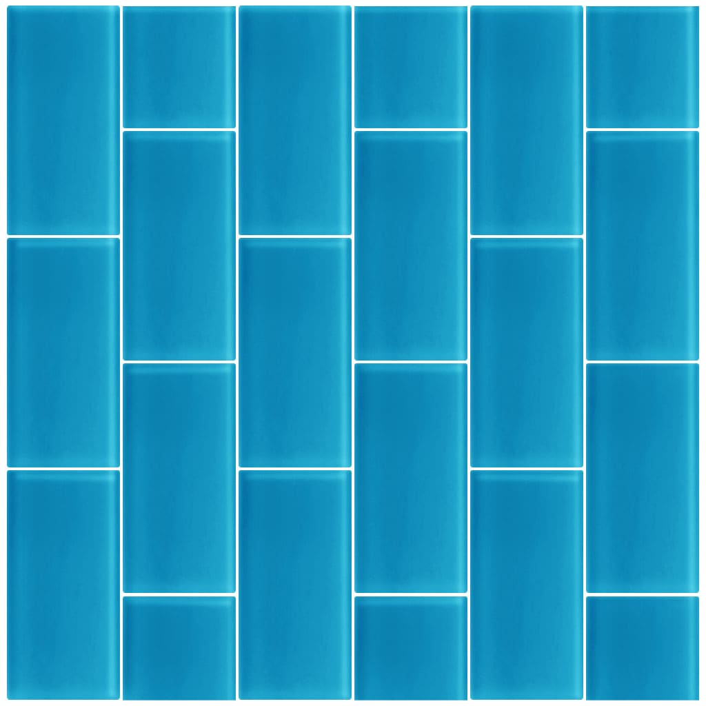Apollo Tile (Sample) Wall Tile Blue 3-in x 6-in Matte Glass Subway Wall Tile