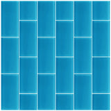 Apollo Tile (Sample) Wall Tile Blue 3-in x 6-in Matte Glass Subway Wall Tile