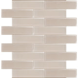 Apollo Tile (Sample) Wall Tile Abalone Gray 3-in x 12-in Glossy Glass Brick Subway Wall Tile