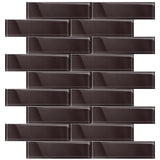 Apollo Tile (Sample) Wall Tile Dark Gray 3-in x 12-in Glossy Glass Subway Wall Tile