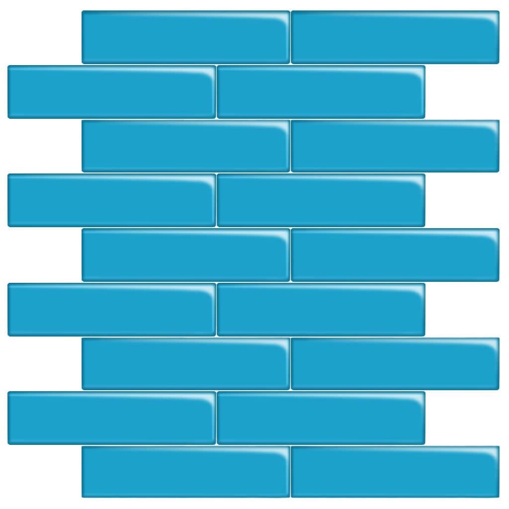 Apollo Tile (Sample) Wall Tile Blue 3-in x 12-in Glossy Glass Subway Wall Tile