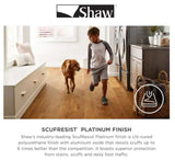 Shaw Hickory Serengeti hardwood flooring — carton and plank detail