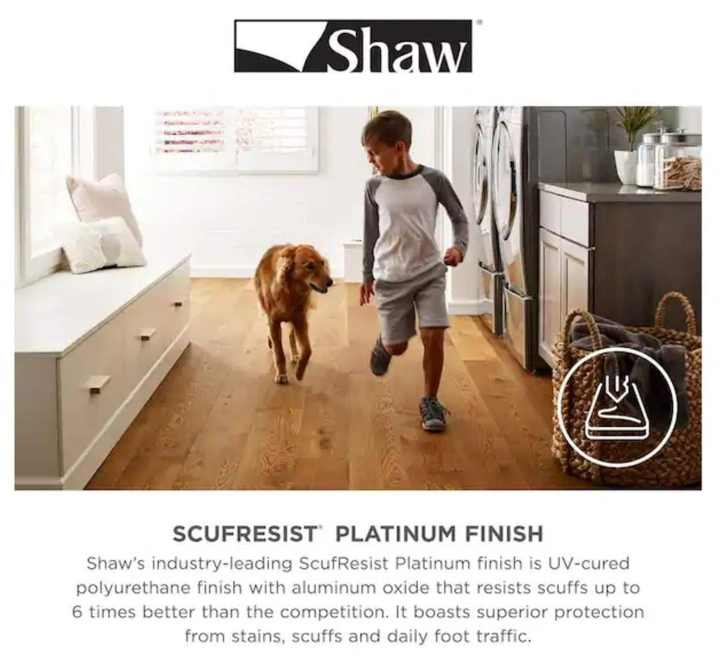 Shaw Hickory Sumac hardwood flooring — lifestyle view