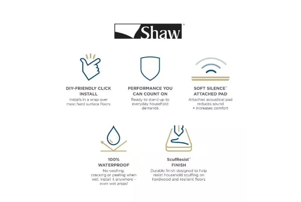 Shaw Prismatic Plus Lenawee Brown 20-mil x 7-in W x 48-in L Waterproof Interlocking Luxury Vinyl Plank Flooring (18.91-sq ft/ Carton)