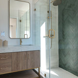 Bedrosians Makoto Midori Green 2-in x 10-in Matte Ceramic Subway Floor and Wall Tile (5.38-sq. ft/ Carton)
