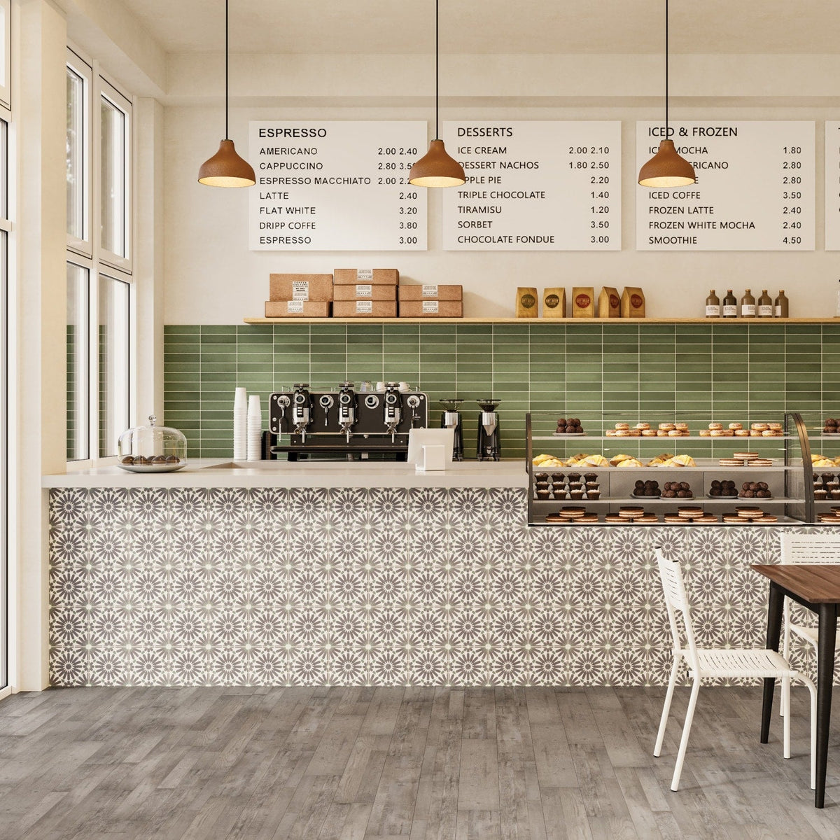 Bedrosians Makoto Midori Green 2-in x 10-in Matte Ceramic Subway Floor and Wall Tile (5.38-sq. ft/ Carton)