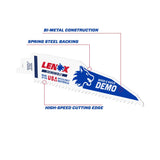 LENOX Power Blast 5-Pack 6-in 6-TPI Demolition Reciprocating Saw Blade