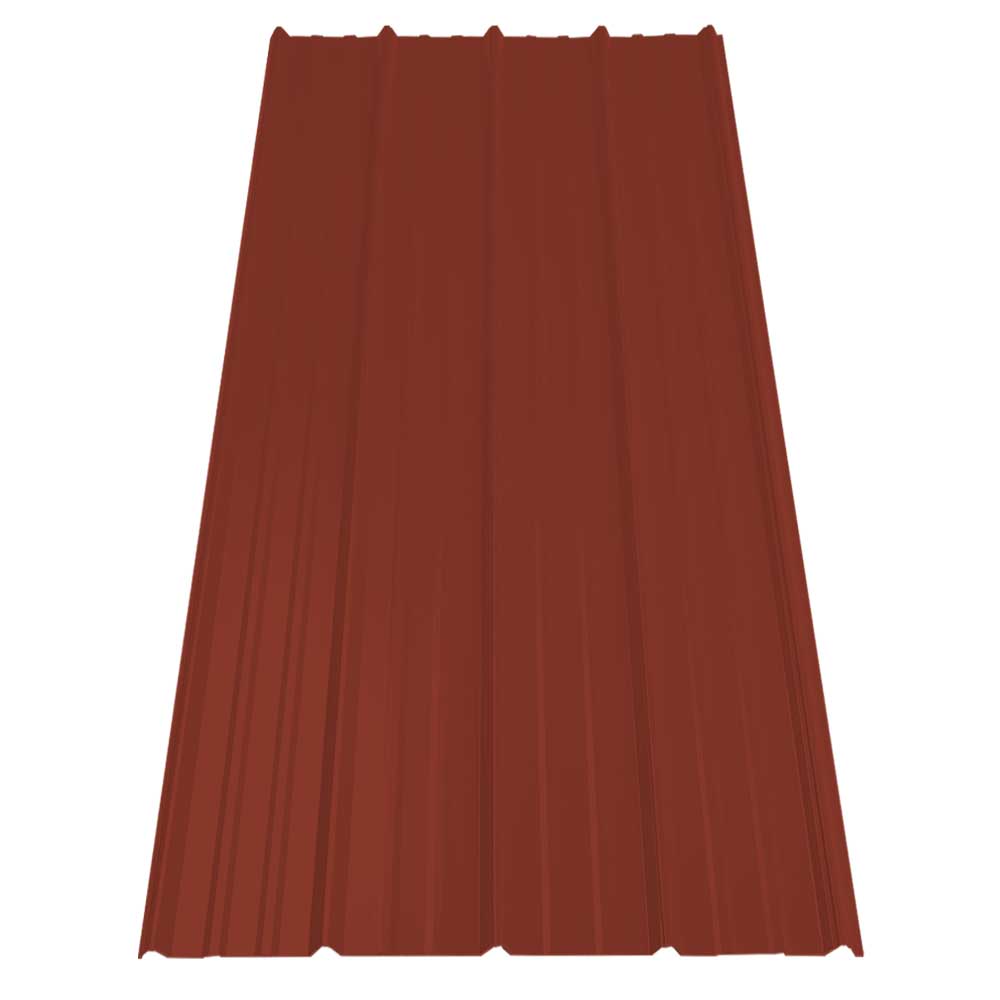 Gibraltar Building Products 3.125-ft x 8-ft SM-Rib Red Galvalume Steel Roof Panel, 29-Gauge, 36-in Coverage