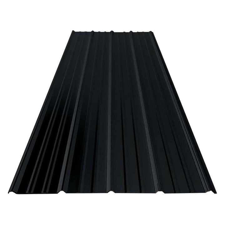 Gibraltar Building Products 3.125-ft x 8-ft SM-Rib Black Galvalume Steel Roof Panel, 29-Gauge, 36-in Coverage