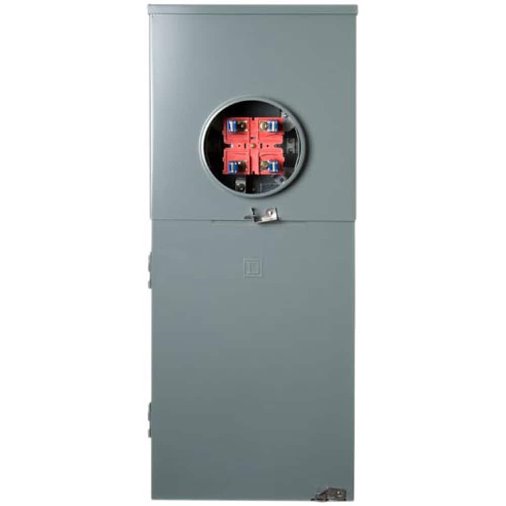 Square D Homeline Ringless Overhead/Underground 200-Amp 8-space load center - front view
